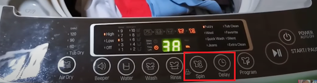 Fungsi Tombol Pada Mesin Cuci LG
