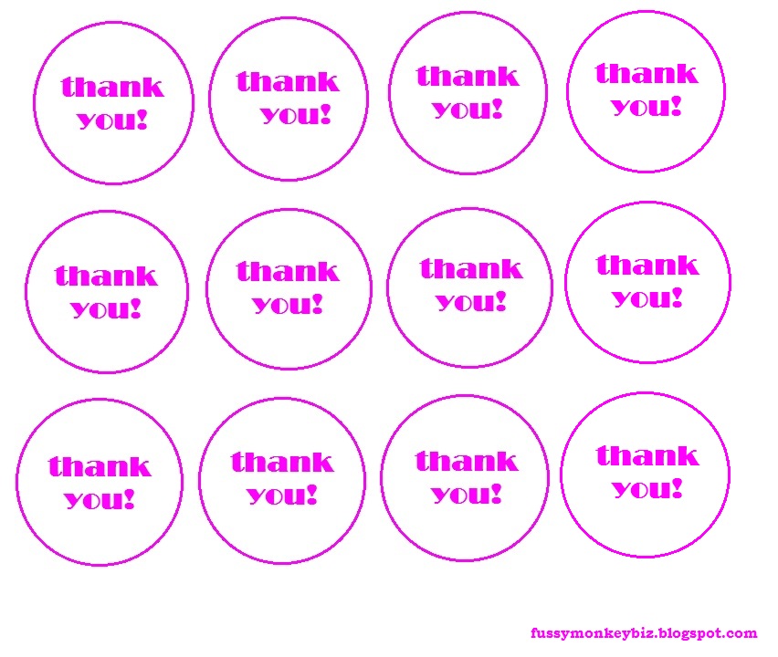 Fussy Monkey Business: Free 'Thank You' Notes Printables