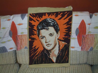 car boot sale Elvis Presley vintage tapestry canvas the king
