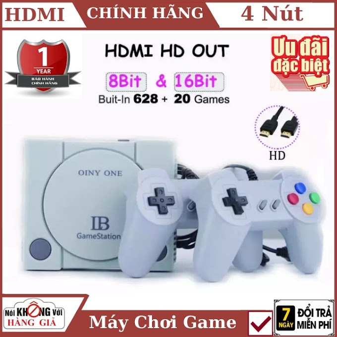 Máy Chơi Game 628 trò nes + 20 trò mới , Chuẩn HDMI , playstation , tay cầm game , máy chơi game , ps4 , bảo hành 1 năm