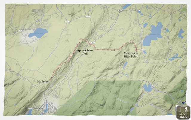 Ruta en el Appalachian Trail: Mt Peter to Mombasha