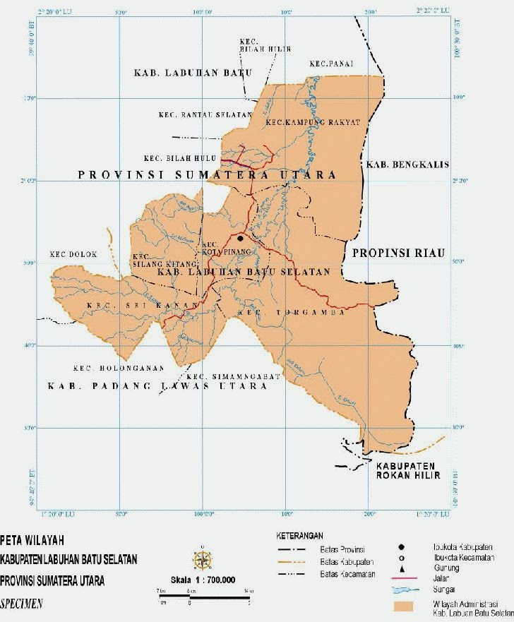 Bappeda Peta  Kabupaten  Labuhanbatu Selatan