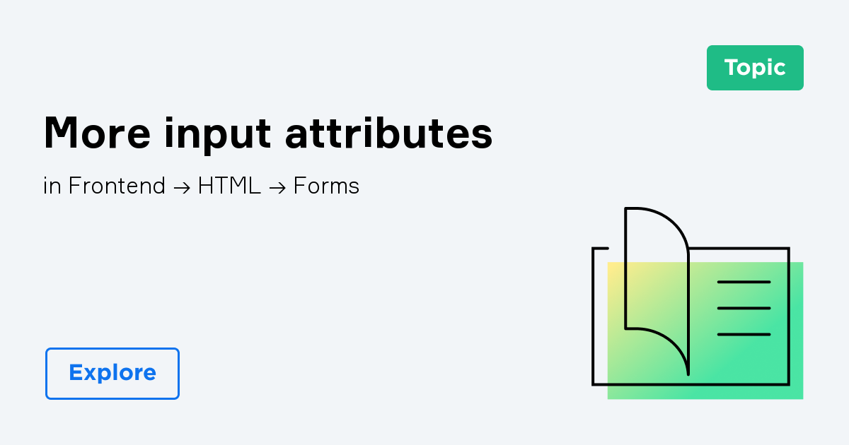 HTML Input Attributes