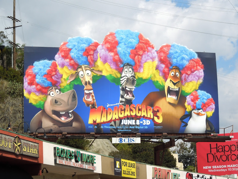 Madagascar 3 movie billboard