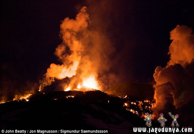 iceland volcano lightning. Iceland Volcano Eruption