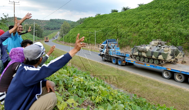 Kereta Perisai Berantai Adnan di hantar ke Lahad Datu