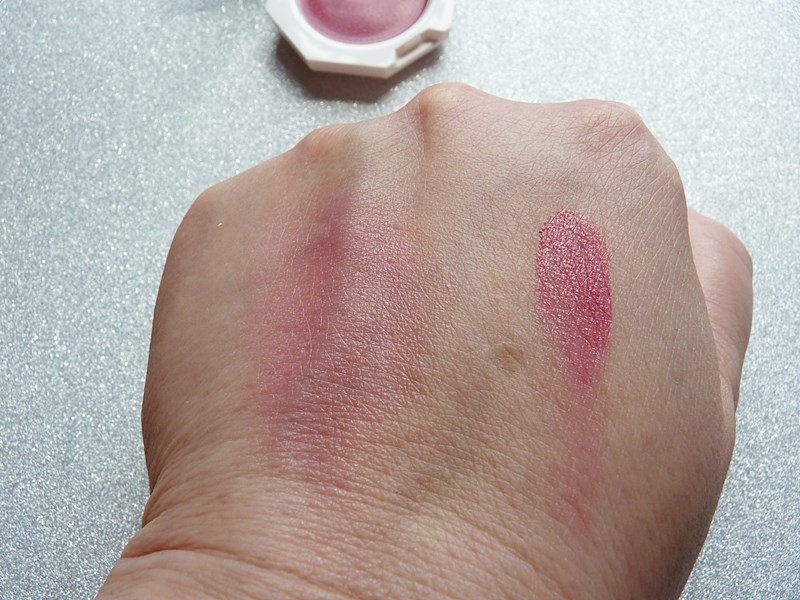 FENTY BEAUTY Cheeks Out Freestyle Cream Blush Summertime Wine swatch swatches