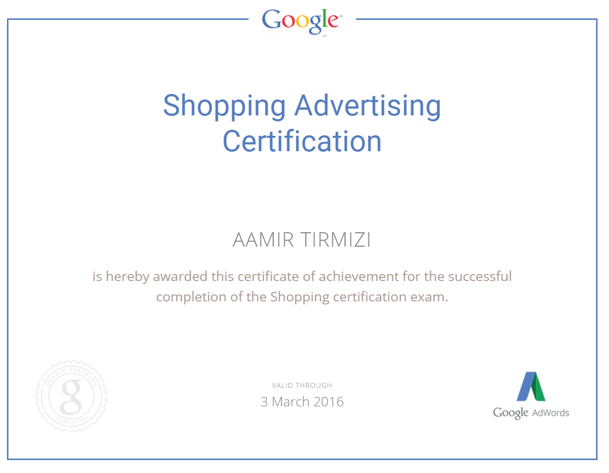  Shopping Advertising Certification Lahore Pakistan