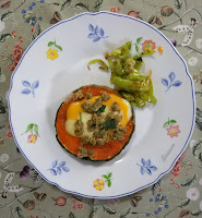calabaza con verduras y berberechos