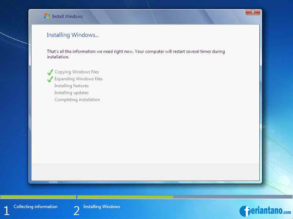 Cara Install Ulang Windows 7 Lengkap Dengan Gambar - Feriantano.com