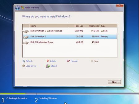 Cara Instal Windows 7 - Partisi Hardisk 5