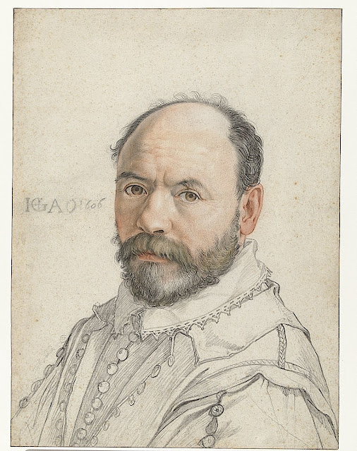 Hendrik Goltzius (1558-1617) Portrait de Pierre Francheville, 1590 Craie sur papier 19 x 24 cm Rijksmuseum, Amsterdam