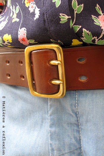 Ceinture pour femme en cuir marron Hardy & Parsons Sam Browne