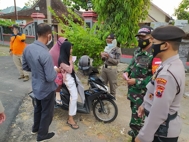 Koramil 11/Tawangsari, Polsek Tawangsari Dan Satpol PP Kecamatan Tawangsari Laksanakan Operasi Yustisi