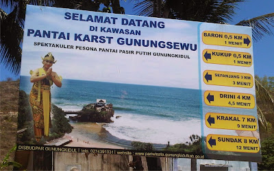 Rute Menuju ke Kawasan Pantai Gunungkidul Jogja