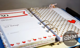 SRM Stickers Blog - Planner + SRM Stickers = AMAZING by Stacey #planner #february #valentine #twine #borders, #stickers #labels 