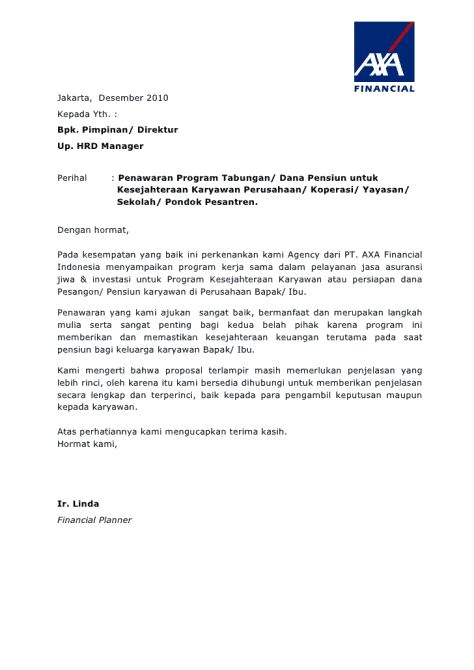 Surat penawaran produk  Contoh Surat