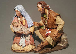 nacimiento, misterio, natividad hebrea de 12 cm.