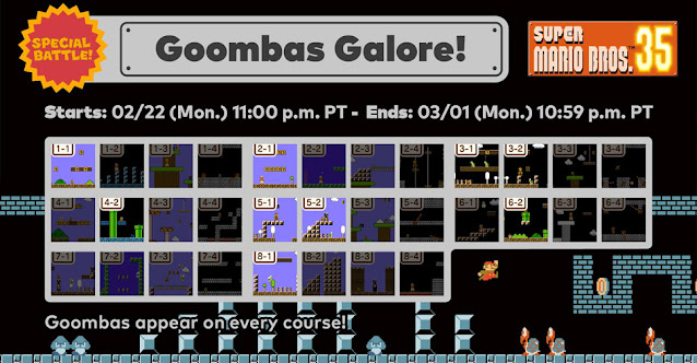 Evento "Goombas Galore!" de Super Mario Bros. 35 (Switch)