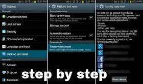 Reset factory android manual