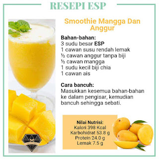 Resepi Bancuhan ESP Shaklee Sedap, Mudah dan Lazat Untuk Kurus