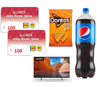 Concorso "Fai la tua scorta da campione" : vinci 375 Gift Card MD da 100€ e 5 TV Smart Sony 55"