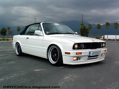 cabrio E30 325i with mtech body kit and black wheels BMW E30 convertible