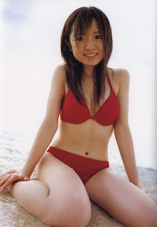 Asami Konno Japanese Cutie Singer Sexy Red Bikini Photo 3