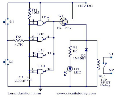 power saver long duration timer circuit