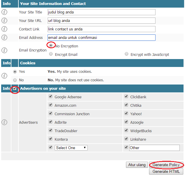 Tutorial Dan Tips Cara Membuat Privacy Policy Di Blogspot 2015