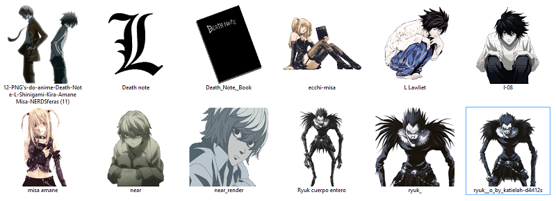 iconos de death note