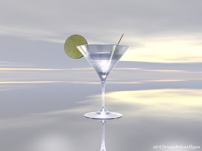 Fond d'écran cocktail sur fond plage