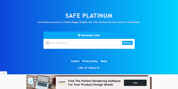 Safe Platinum Evolution Safelink Blogger Template
