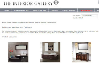 TheInteriorGallery.com Bathroom Vanities And Cabinets Page