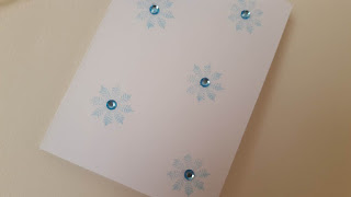 Stamped snowflake holiday cards