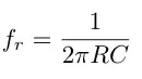 wein bridge resonant formula