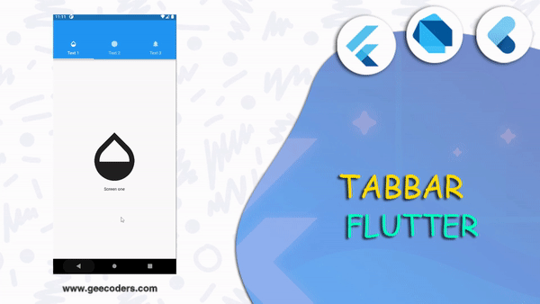 شرح كيفية انشاء TabBar في flutter بسهوله والتعامل مع مخلف الشاشات في نفس الصفحة