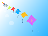 Kites flying