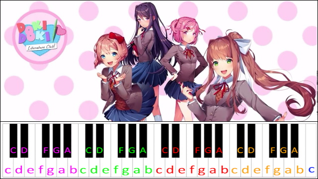 Poem Panic! (Doki Doki Literature Club!) Piano / Keyboard Easy Letter Notes for Beginners