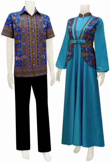  Model  Baju  Gamis Batik  Motif Etnik  Batik  Bagoes Solo