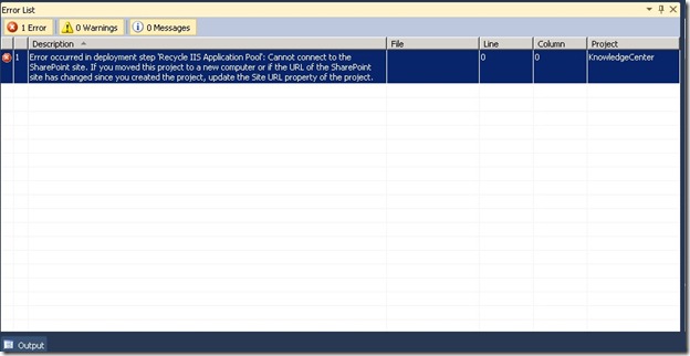 RunningProjectURL error