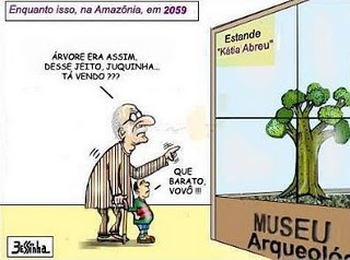 Aquecimento Global: Charge sobre desenvolvimento sustentavel