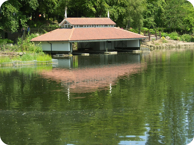 Victorian boat house and boating lake,