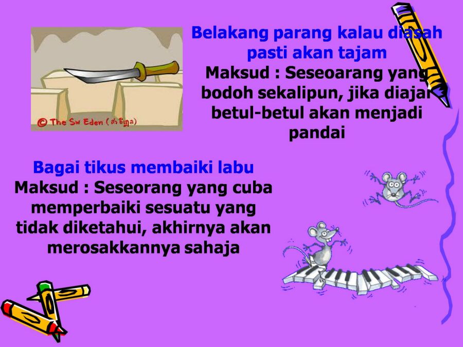 Contoh Bergambar  Memahami Makna Peribahasa