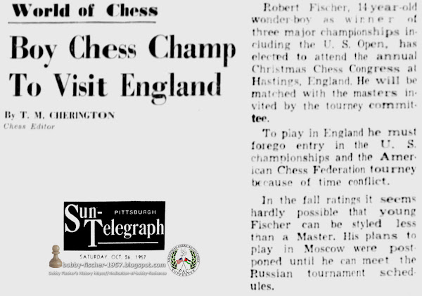 World of Chess - Boy Chess Champ To Visit England