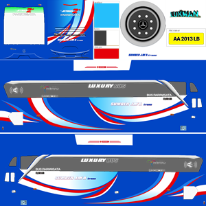 Livery SHD Sumber Jaya Trans Biru Biasa Bussid