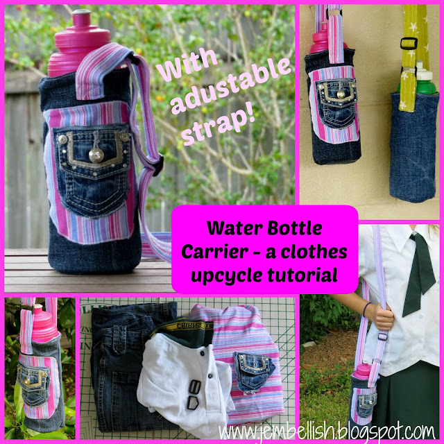 Water Bottle Carrier with adjustable strap