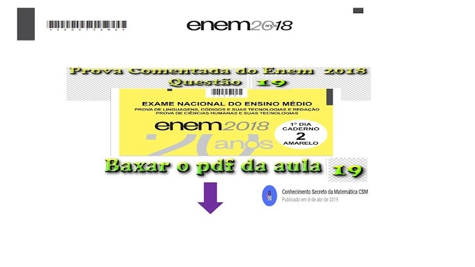 baixar o pdf do Enem 2018 primeiro dia prova  2.19