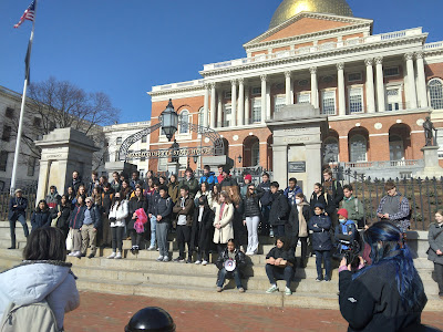 Interfaith Teen Climate group joins Mass Youth Climate Coalition at State House