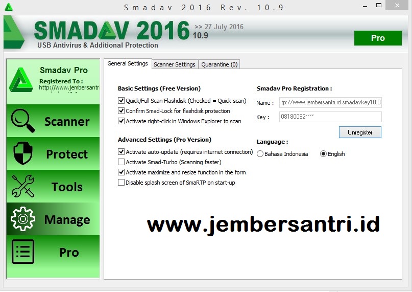 Free Download Smadav Pro Rev 10.9 Full Serial Key Number 2016 - Server ...